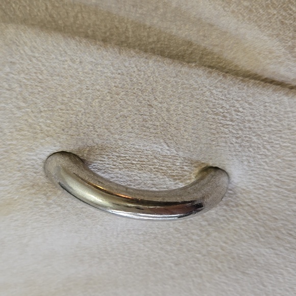 D. EXTERIOR Italian Cream LaserCut jacket long sleeve silver snap closure 42 EUC - Picture 3 of 9